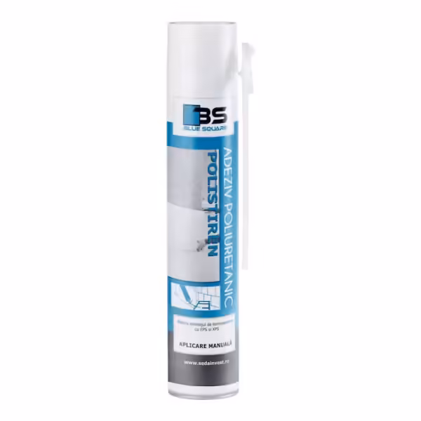 Adeziv poliuretanic pentru polistiren Blue Square, aplicare manuala, 750 ml