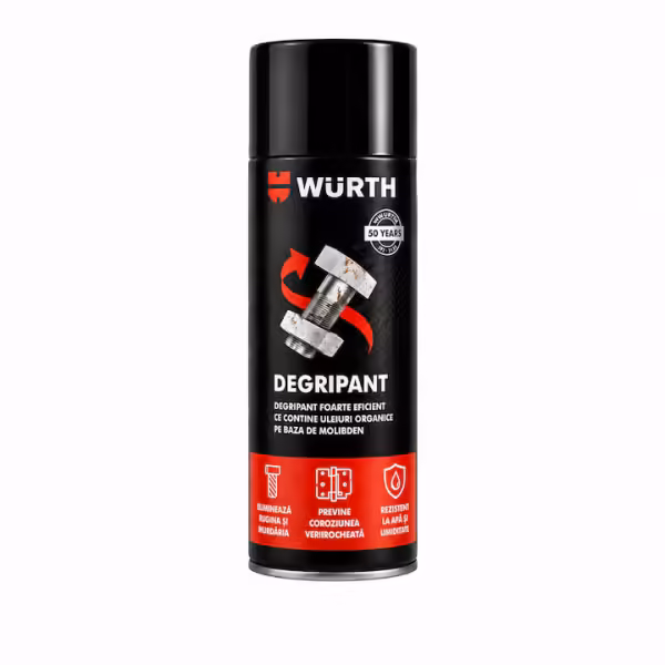 Spray degripant Wurth Black Edition, 400 ml, protecție anticorozivă, eficiență maximă