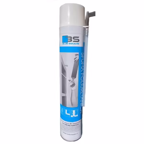 Spuma poliuretanica Blue Square, 650 ml cu pai